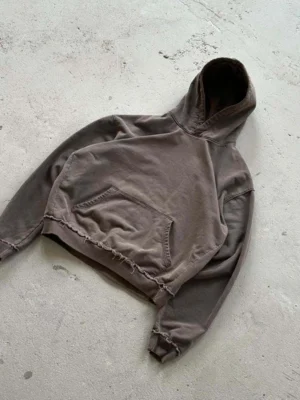 Frayed Hem Sunfaded Oversized Hoodie