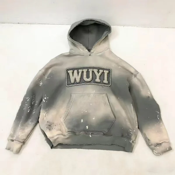 WUYI Washed Distressed Hoodie