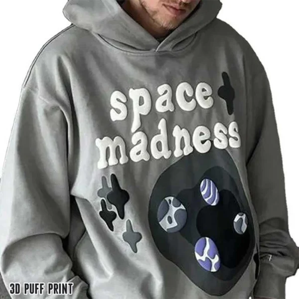 3D Puff Print Oversized Hoodie 3D Puff Print Oversized Hoodie