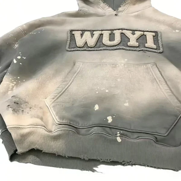 WUYI Washed Distressed Hoodie
