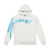 Blue Chenille Wave Oversized Hoodie