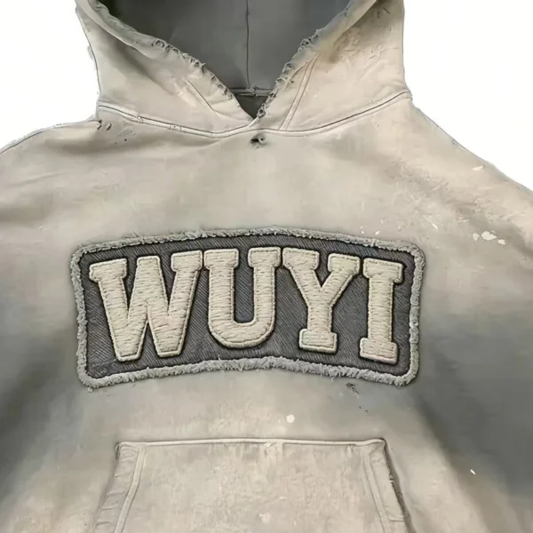 WUYI Washed Distressed Hoodie