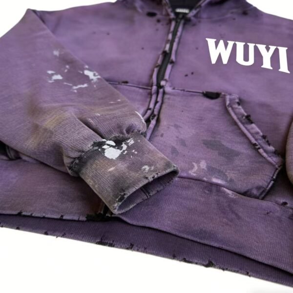 Vintage Purple WUYI Zip Up Hoodie
