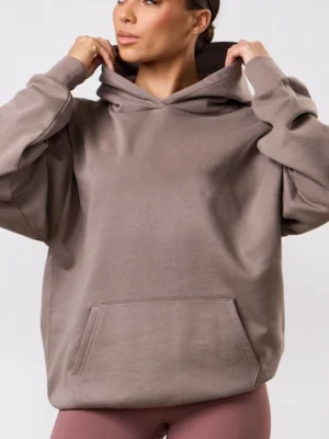 Women Brown Oversized Hoodie