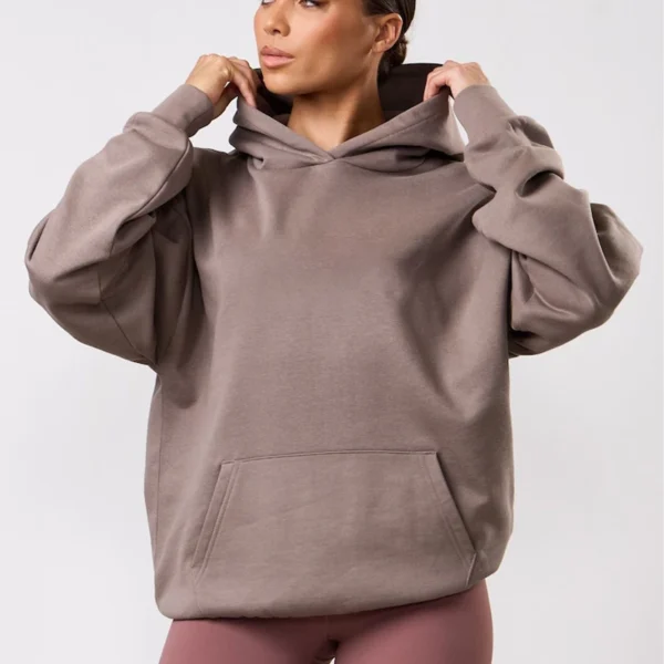 Women Brown Oversized Hoodie Women Brown Oversized Hoodie