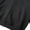 Minimalist WUYI Black Zip-Up Hoodie
