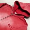 WUYI Washed Red Distressed Hoodie WUYI Washed Red Distressed Hoodie