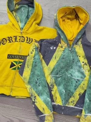 Paint Splatter Colorblock Zip Hoodie Paint Splatter Colorblock Zip Hoodie