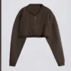 Women cropped half-zip sweatshirt Women cropped half-zip sweatshirt