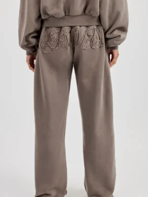 Embroidered Wide-leg Sweatpants Embroidered Wide-leg Sweatpants