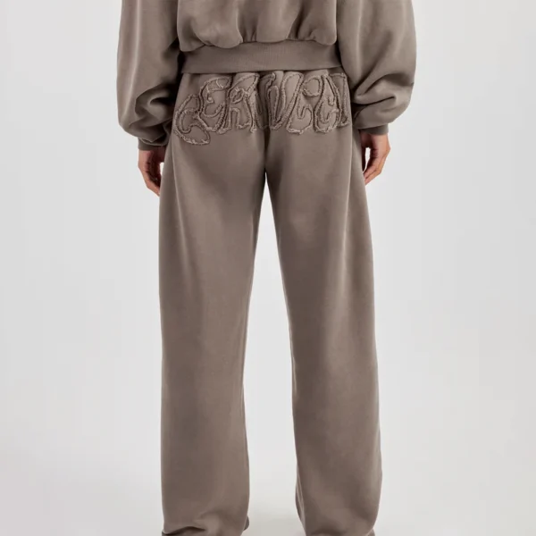 Embroidered Wide-leg Sweatpants