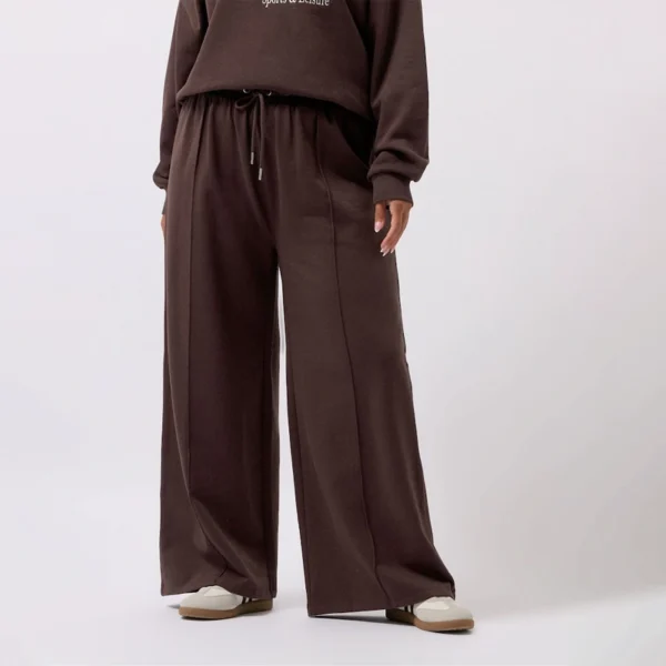 2 Brown Wide Fit Wide Leg Joggers