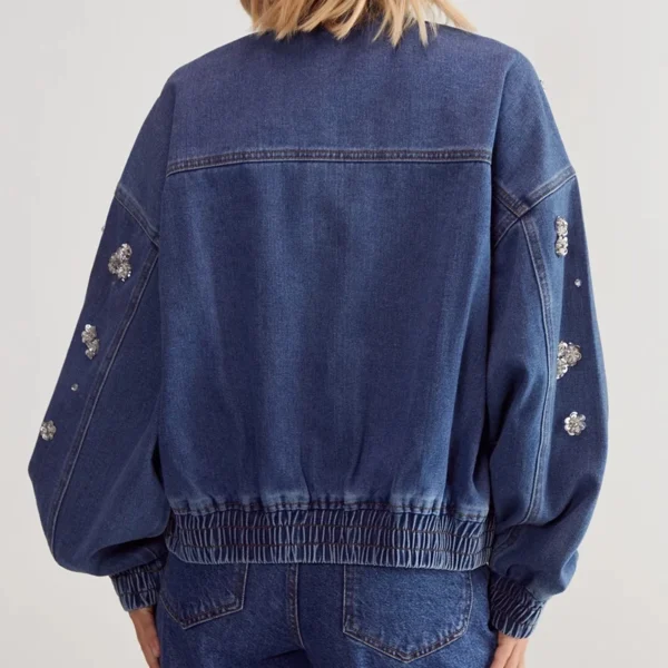 Embellished Flower Applique Jacket