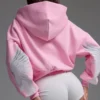 Pink Wing Patch Cropped Zip Hoodie Pink Wing Patch Cropped Zip Hoodie
