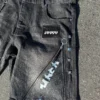 Black Studded Chain Denim Jorts Black Studded Chain Denim Jorts