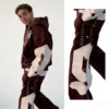 Burgundy Patch Contrast Fleece Set