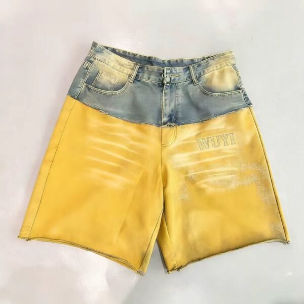 Color Block WUYI Denim Shorts Color Block WUYI Denim Shorts