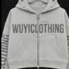 WUYICLOTHING Studded Cropped Hoodie WUYICLOTHING Studded Cropped Hoodie