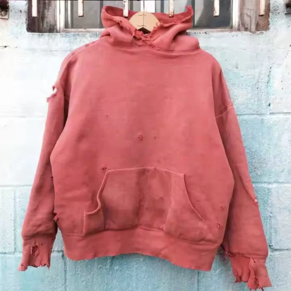 Distressed Washed Pullover Hooded Sweatshirt Distressed Washed Pullover Hooded Sweatshirt