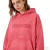 WUYICLOTHING Pink Washed Hoodie