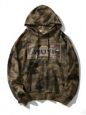 Camouflage WUYI Graphic Pullover Hoodie