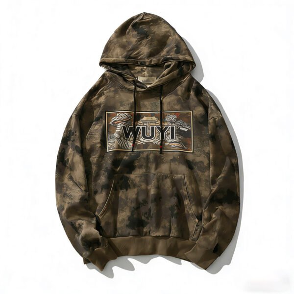 Camouflage WUYI Graphic Pullover Hoodie Camouflage WUYI Graphic Pullover Hoodie