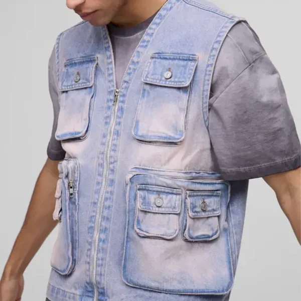 men's denim utility jacket and pants set men's denim utility jacket and pants set