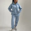 Oversized Pullover Hoodie Cuffed Joggers Loungewear Set