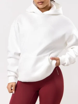 Women White Dynamic Oversized Hoodie