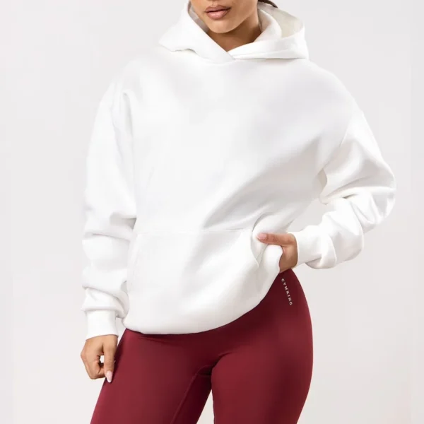 Women White Dynamic Oversized Hoodie