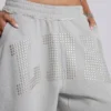 Studded wide-leg sweatpants