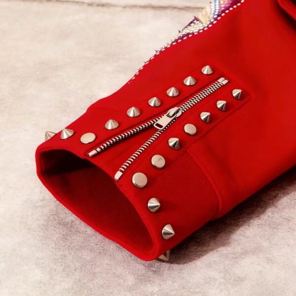 Studded Cropped Full-Zip Tracksuit Set