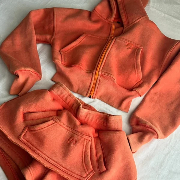 Cropped Zip-Up Skort Tracksuit Set