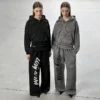 Distressed WUYI Tracksuit Two-Piece Set Distressed WUYI Tracksuit Two-Piece Set