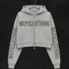 WUYICLOTHING Studded Cropped Hoodie WUYICLOTHING Studded Cropped Hoodie