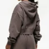 Mocha Oversized Cropped Zip Hoodie Mocha Oversized Cropped Zip Hoodie