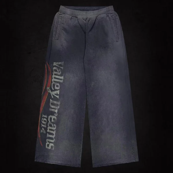 Washed Retro Wide Leg Tracksuit Set