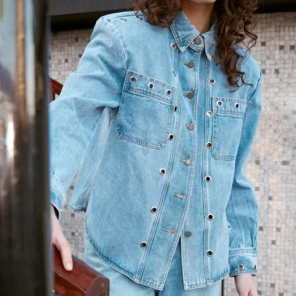 The Boxy Denim Jacket 2026: The Season's Most Effortless Layering Piece Eyelet Detail Denim Jacket For Women