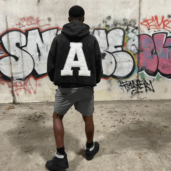 Distressed Cropped Hoodie Distressed Cropped Hoodie