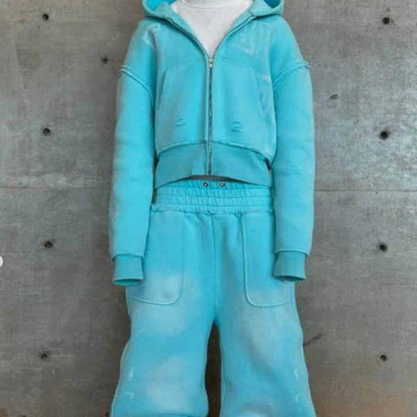 Gradient Tribal Print Baggy Tracksuit Set Gradient Tribal Print Baggy Tracksuit Set