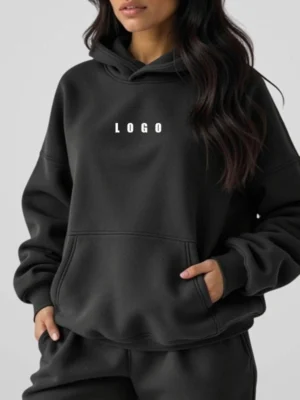Black Oversized Pullover Hoodie