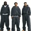 Contrast Stitch Oversized Tracksuit Set Contrast Stitch Oversized Tracksuit Set