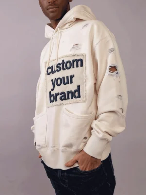 Distressed Custom Patch Hoodie