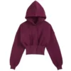 Cropped Hooded Drawstring Sweatshirt Cropped Hooded Drawstring Sweatshirt