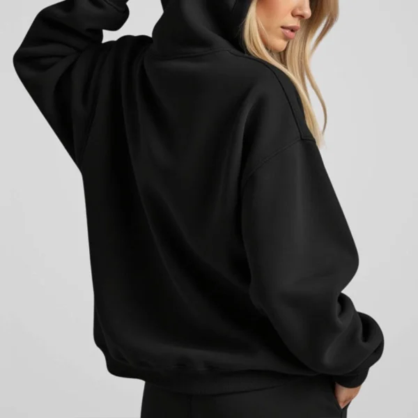 Black Oversized Pullover Hoodie