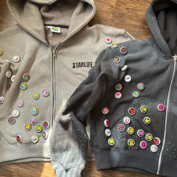 Washed Cropped Zip-Up Hoodie