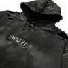 Distressed Black WUYI Pullover Hoodie