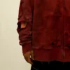 Distressed Washed Zip-Up Hoodie Distressed Washed Zip-Up Hoodie