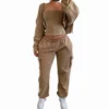 3-Piece Cutout Cargo Tracksuit Set
