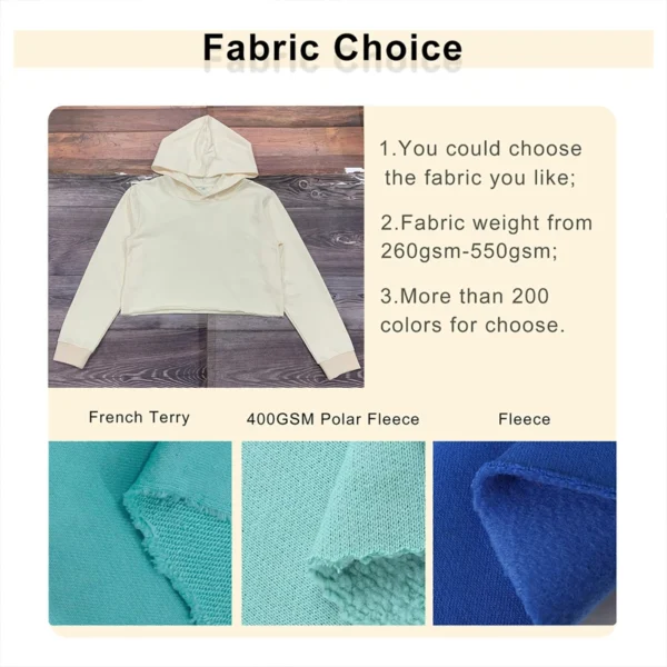 Raw Hem Cropped Hooded Sweatshirt